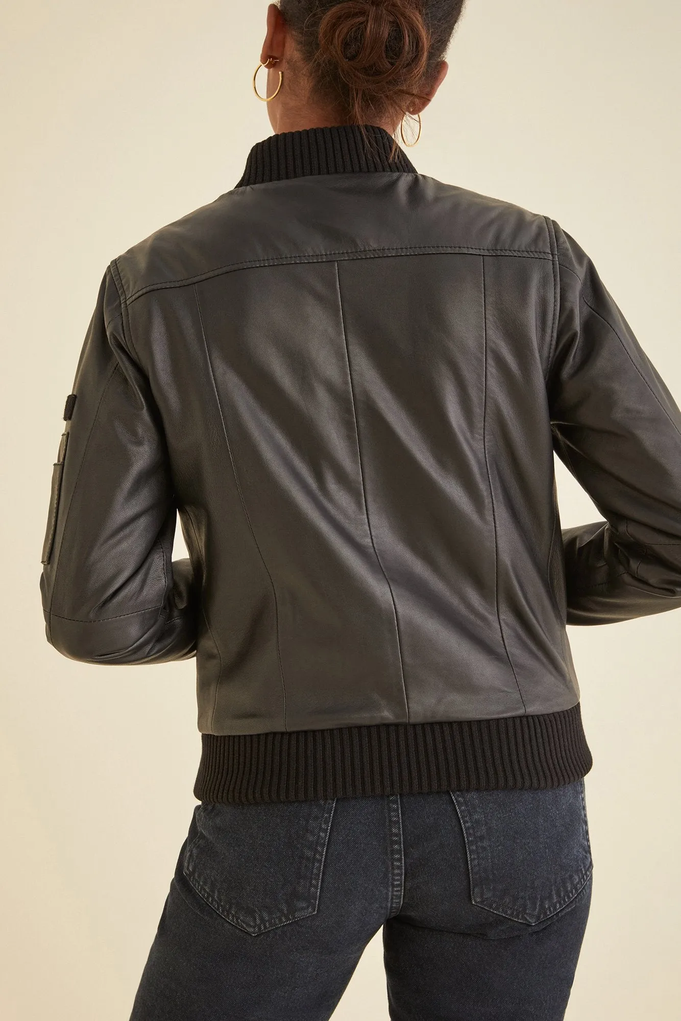 Deadwood Combo Bomber Leather Jacket