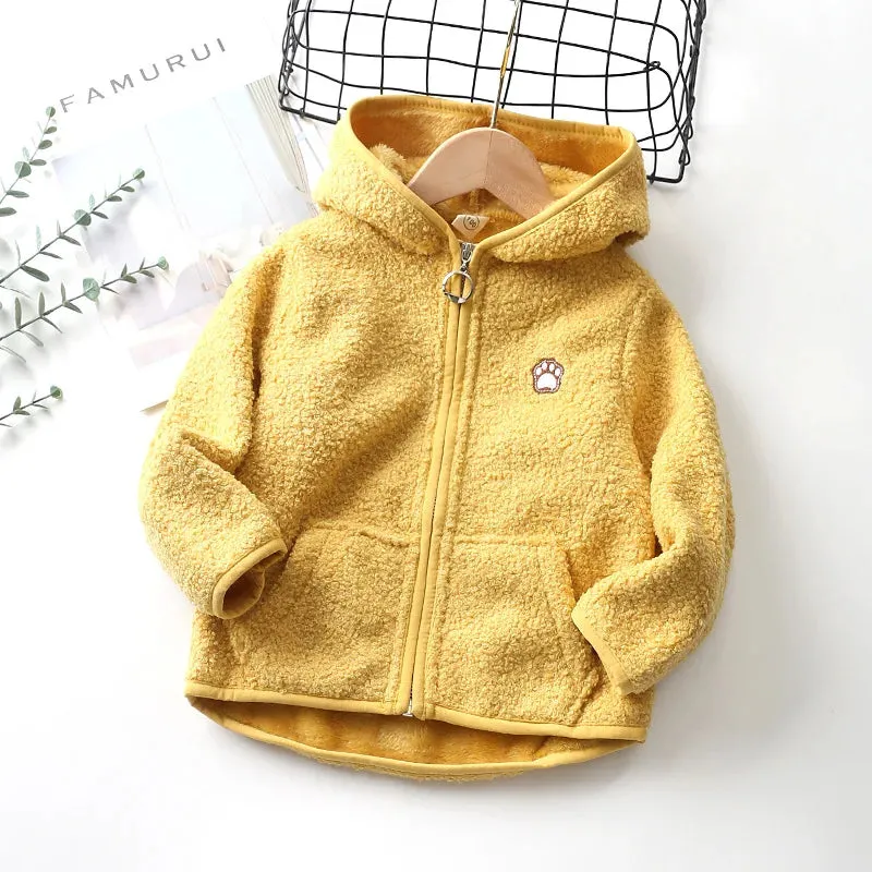 DIMUSI Winter Boy's Fleece Warm Jackets Children Outdoor Windbreaker Hooded Coats Girls Soft Shell Thermal Jackets Clothing 10Y