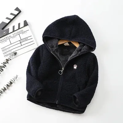 DIMUSI Winter Boy's Fleece Warm Jackets Children Outdoor Windbreaker Hooded Coats Girls Soft Shell Thermal Jackets Clothing 10Y