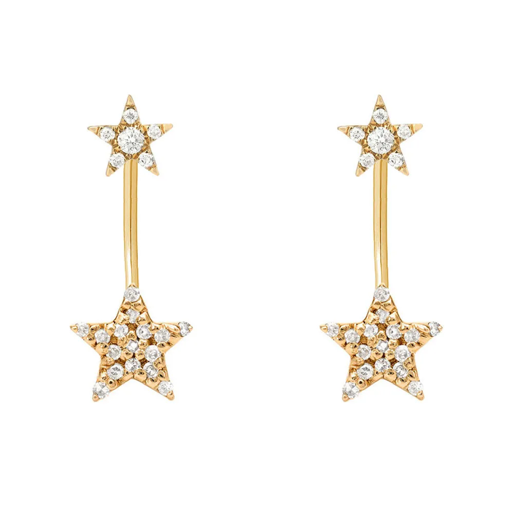 Double Star Jacket Earrings