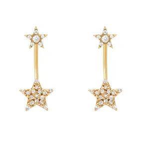 Double Star Jacket Earrings