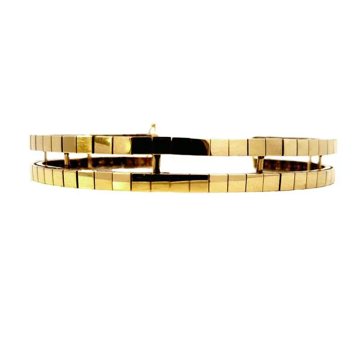 Estate Tennis Bracelet Jacket in 14K Yellow Gold