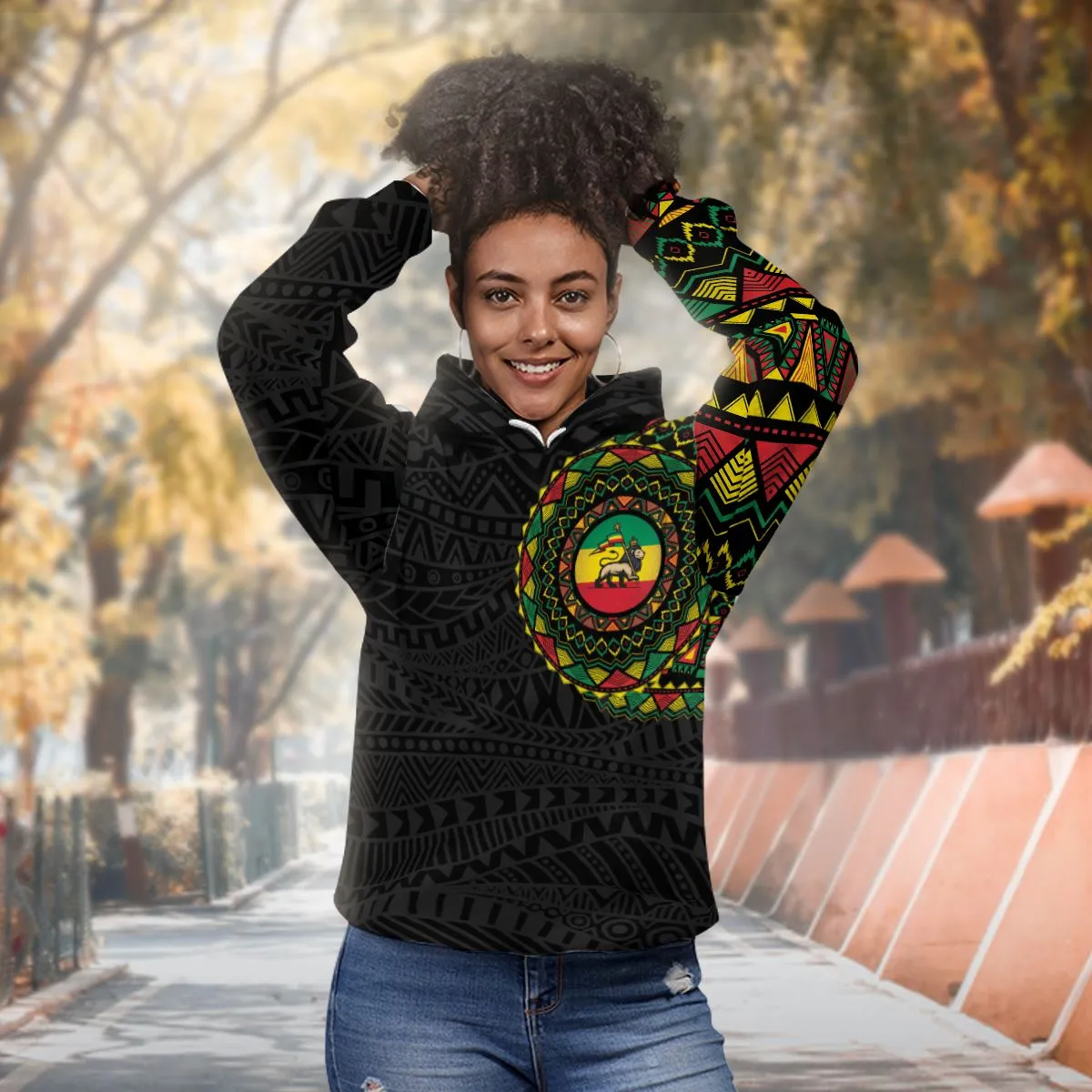 Ethiopia Flag Premium Hoodie