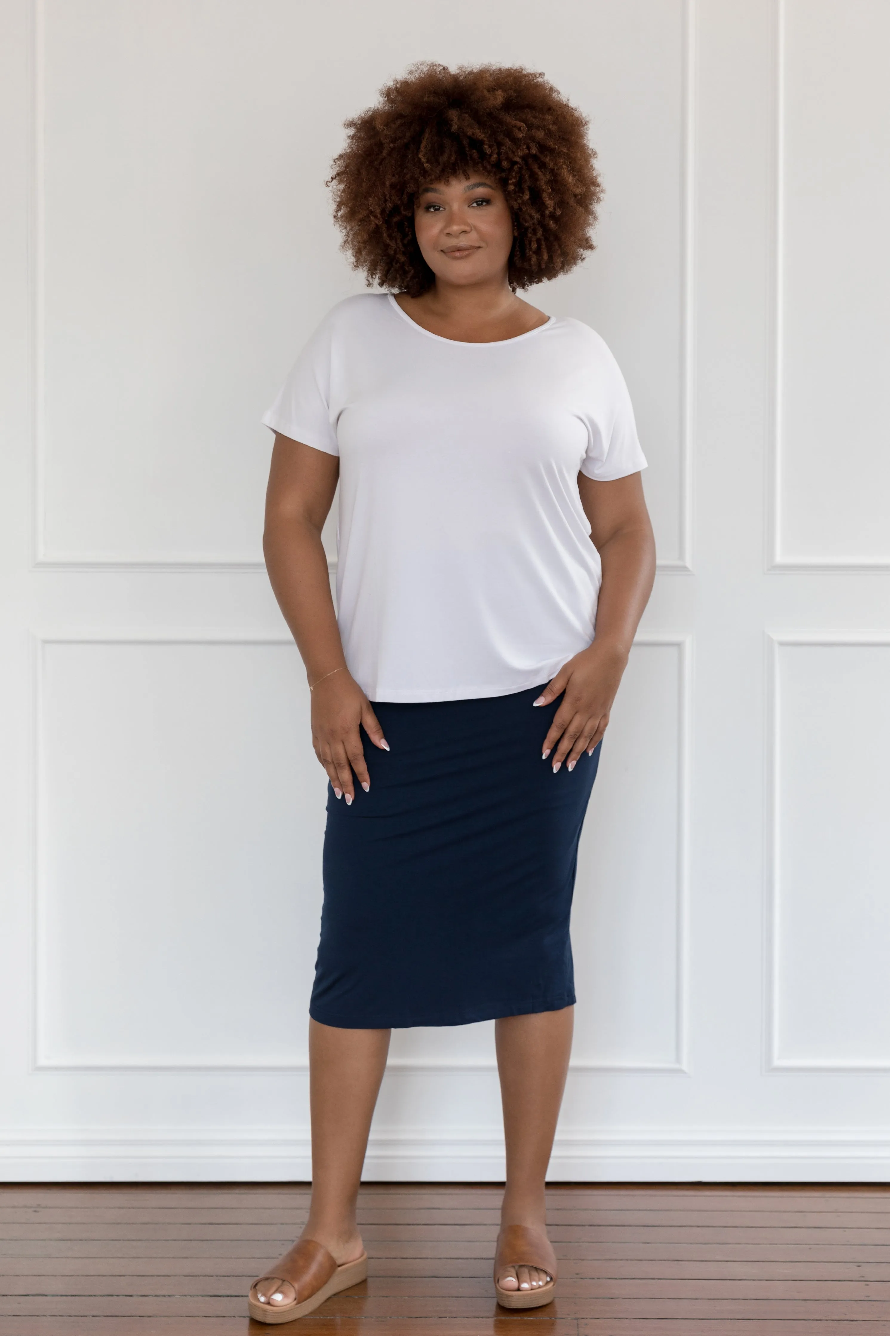 Everyday Midi Skirt | Navy