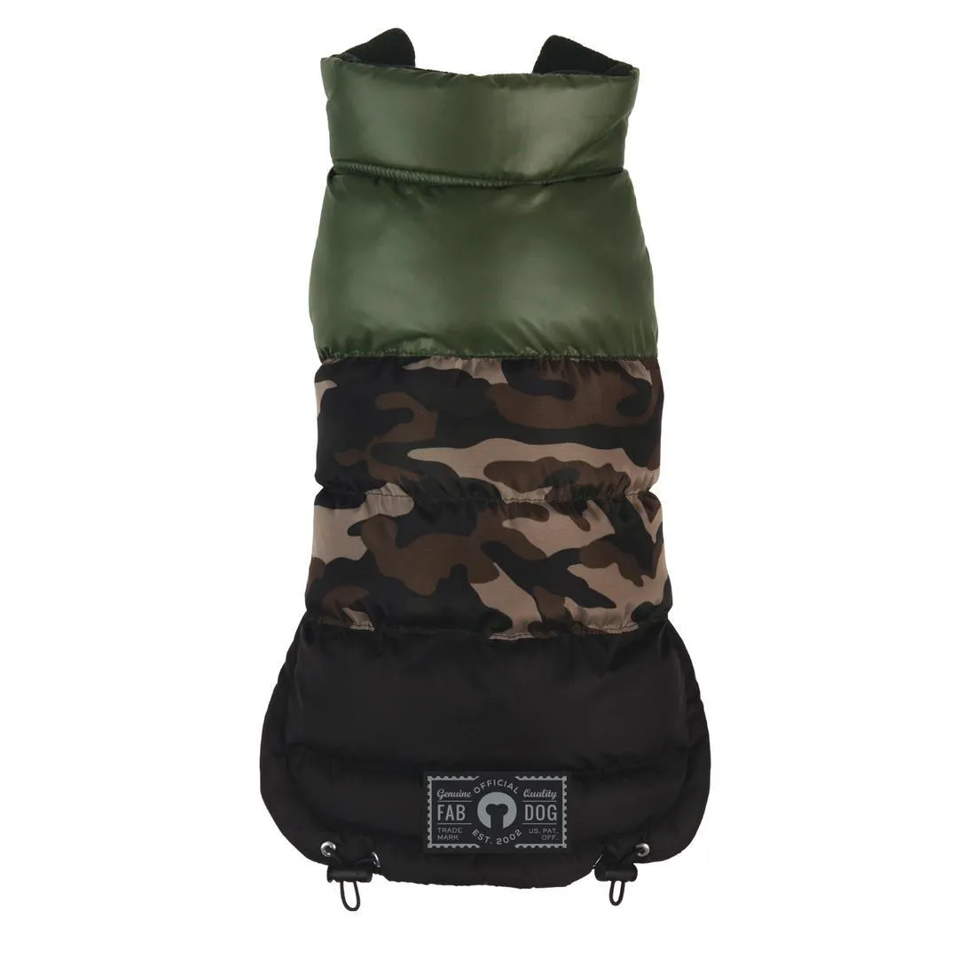 Fabdog | Camo Colour Block Dog Puffa Jacket