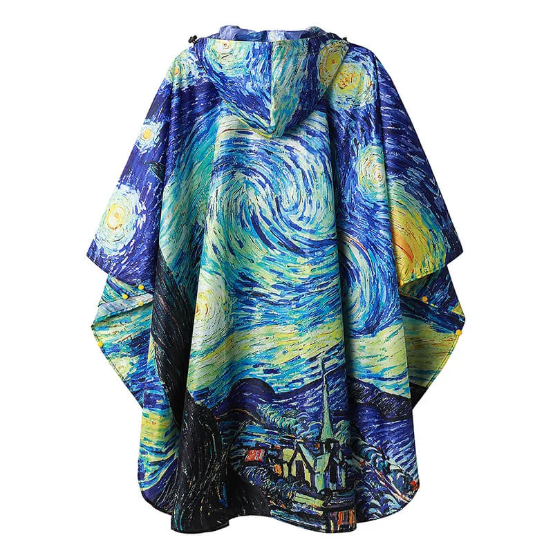 Fine Art Rain Poncho-The Starry Night