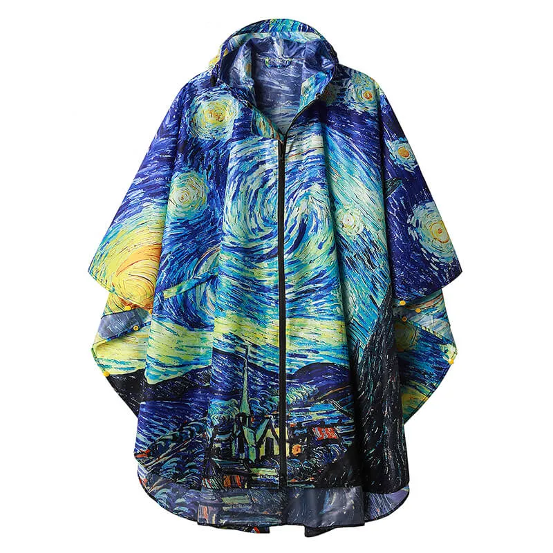 Fine Art Rain Poncho-The Starry Night