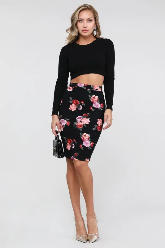 Flora Pencil Skirt