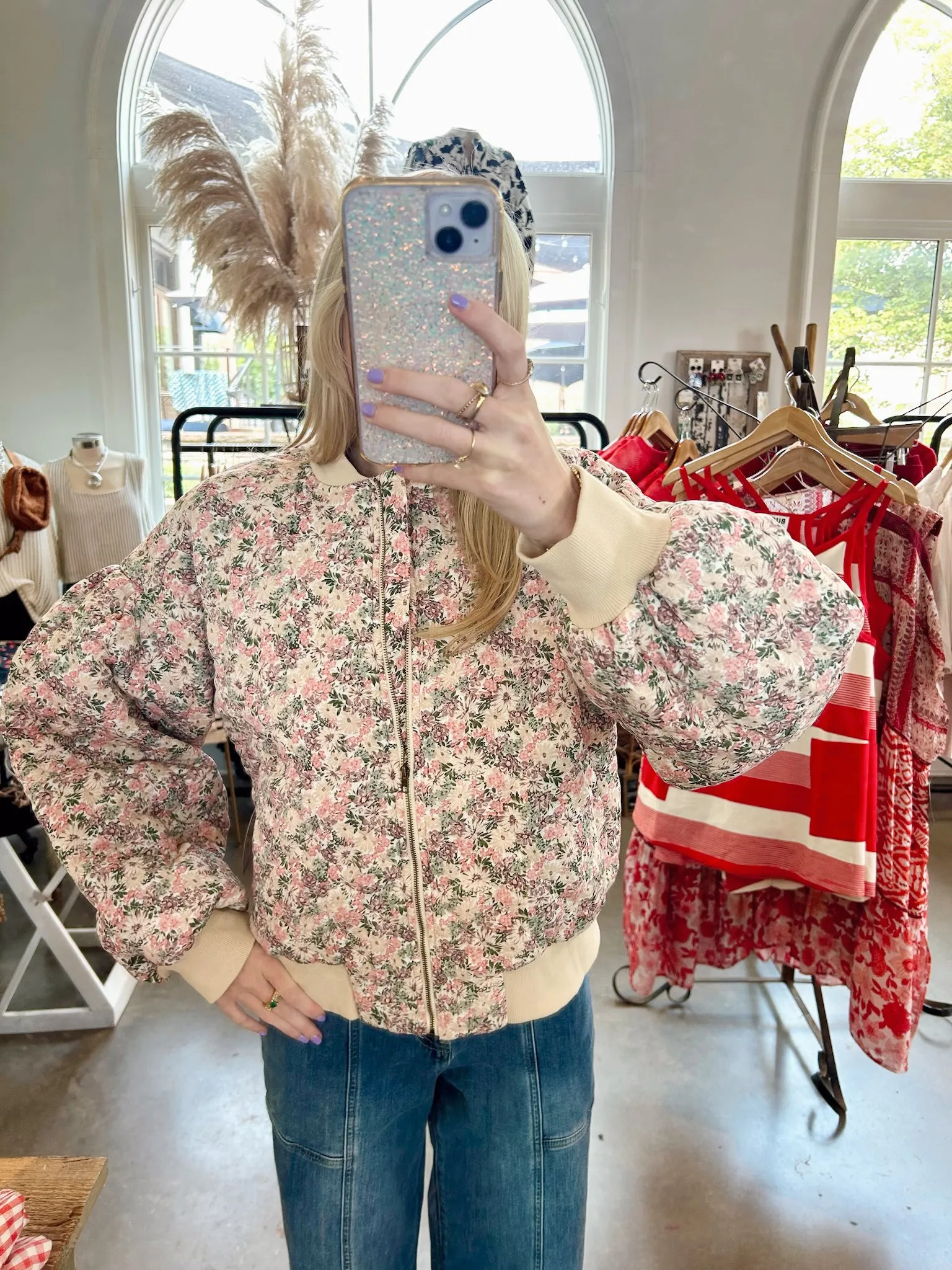 Floral Puffer Jacket