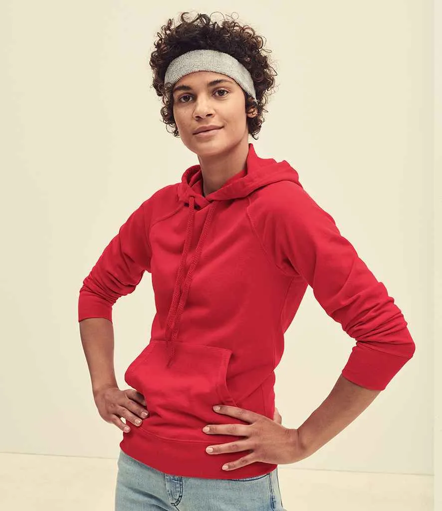 Fruit of the Loom Lightweight Hooded Sweatshirt (Ladies)