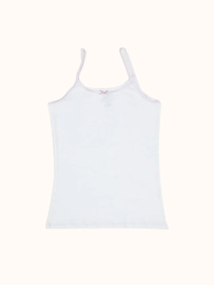 Girls' Cotton Camisole (3 Pack) - White