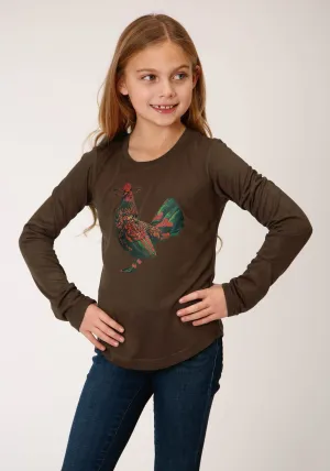 GIRLS LONG SLEEVE KNIT POLY RAYON JERSEY LONG SLEEVE  SHIRTT T-SHIRT