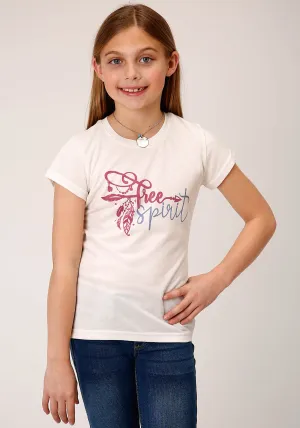 GIRLS SHORT SLEEVE KNIT POLY RAYON JERSEY T T-SHIRT