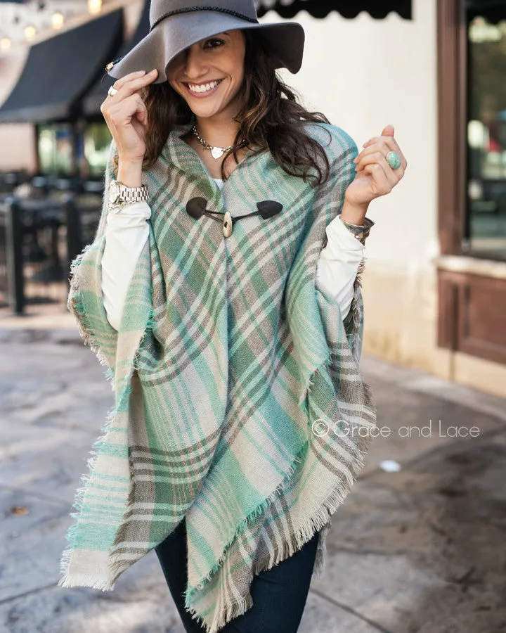 Grace & Lace Blanket Scarf/Toggle Poncho