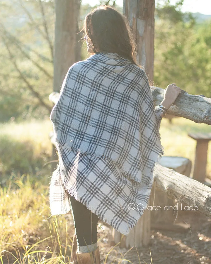 Grace & Lace Blanket Scarf/Toggle Poncho