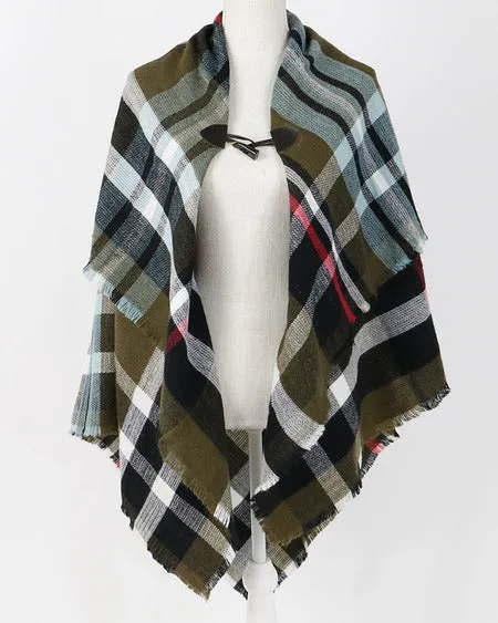 Grace & Lace Blanket Scarf/Toggle Poncho