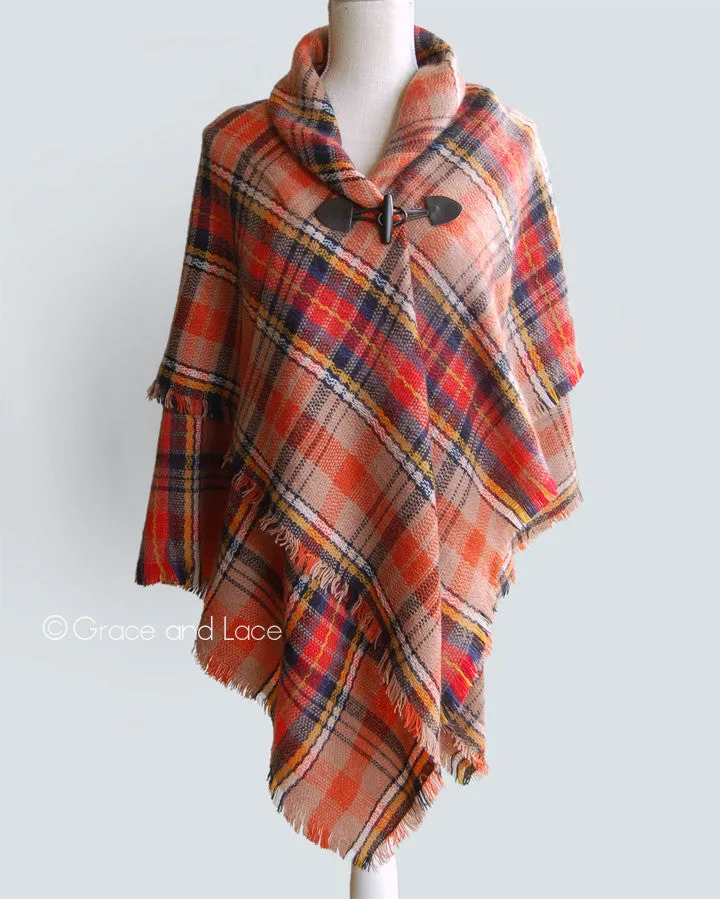 Grace & Lace Blanket Scarf/Toggle Poncho