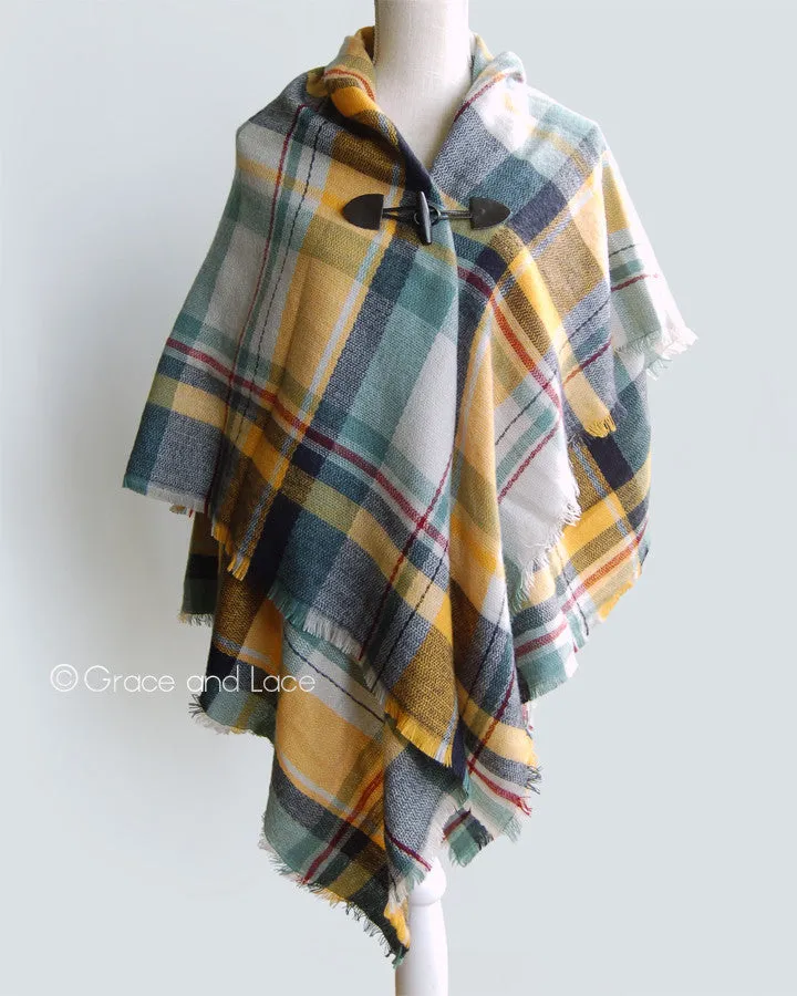 Grace & Lace Blanket Scarf/Toggle Poncho