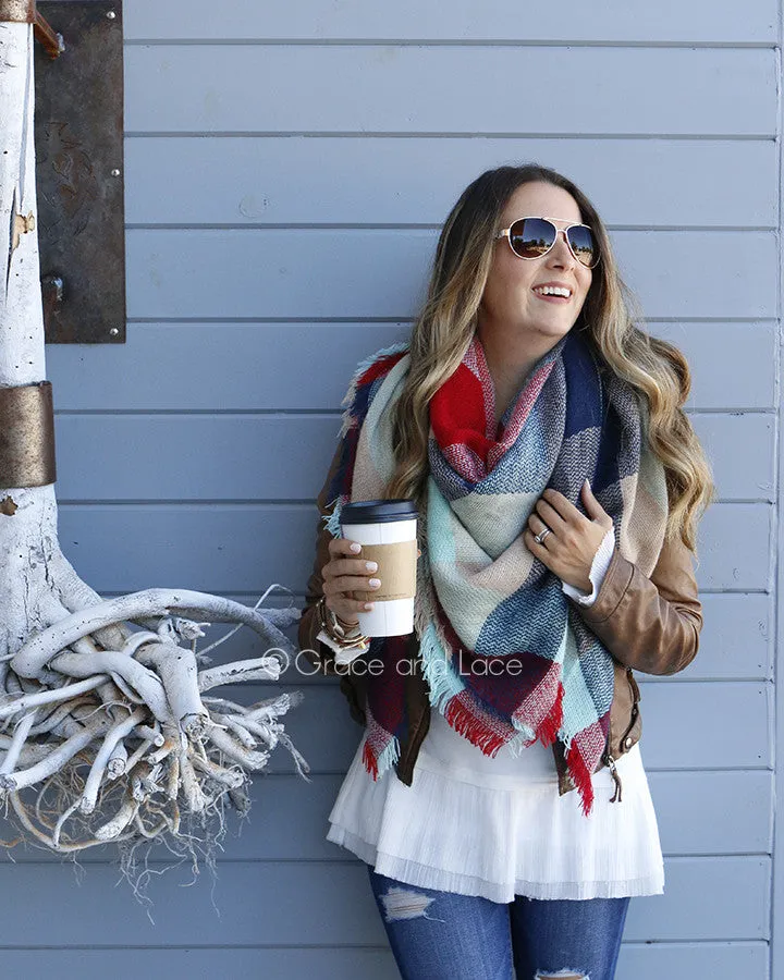 Grace & Lace Blanket Scarf/Toggle Poncho