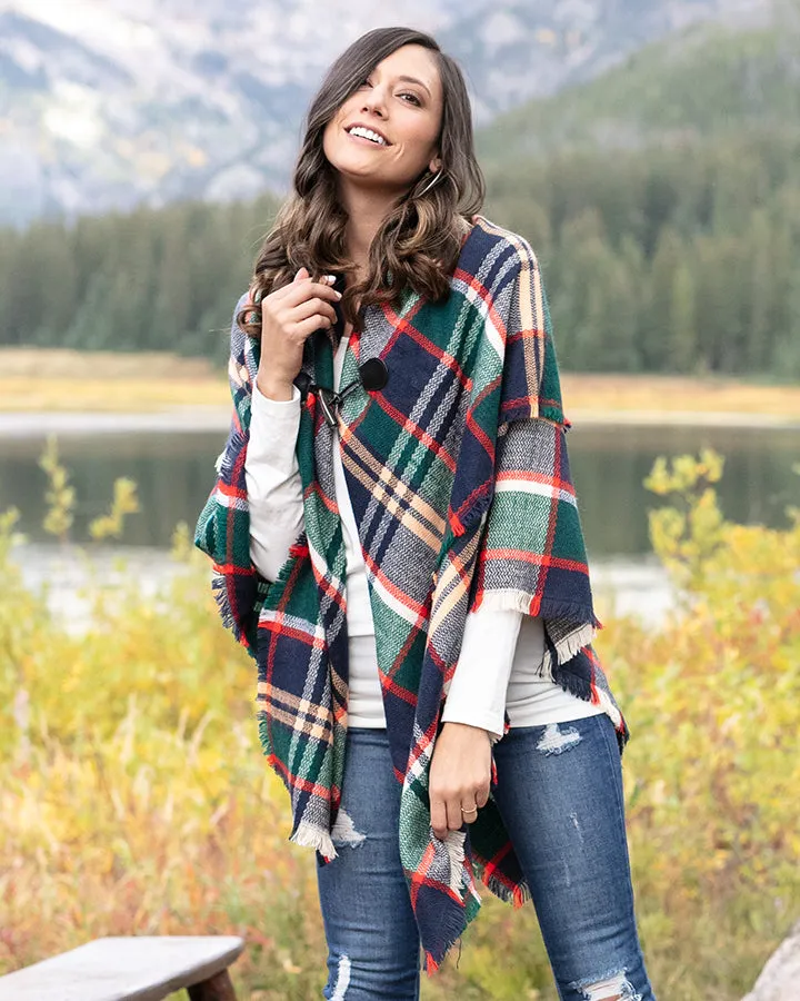 Grace & Lace Blanket Scarf/Toggle Poncho