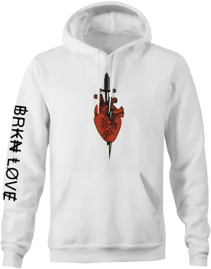 Heart Pullover Hoodie (White)