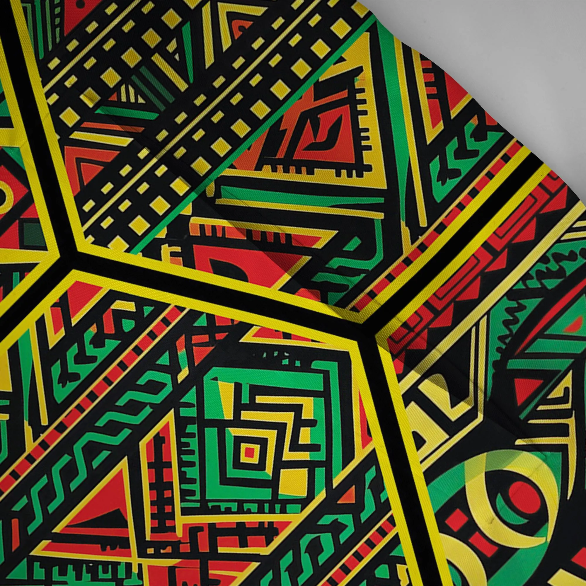 Hexagon African Patterns in Pan-African Colors Bomber Jacket