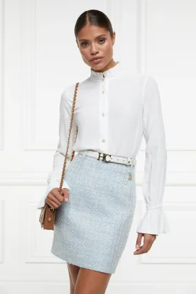 Holland Cooper Regency Skirt in Sky Blue Boucle