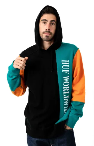 HUF Piet Color-Blocked Pullover Hoodie - Black