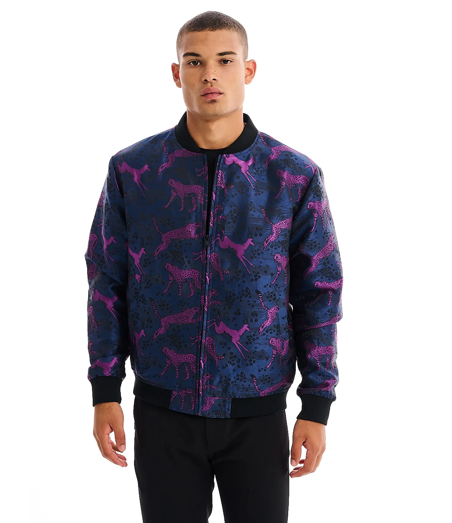 IAN NAVY IMPALA & CHEETAH JACKET