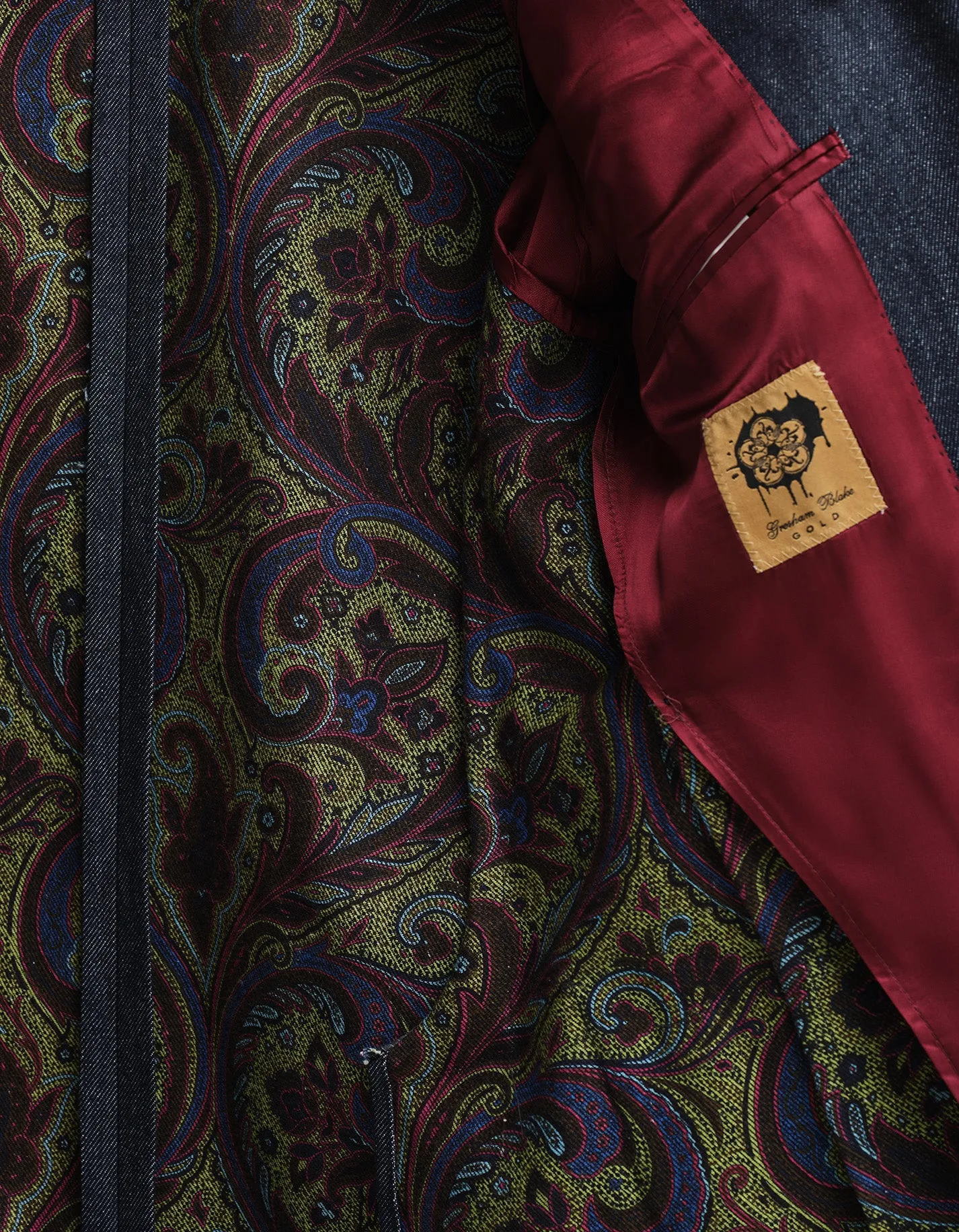 Indigo Denim & Paisley Jacket GOLD COLLECTION