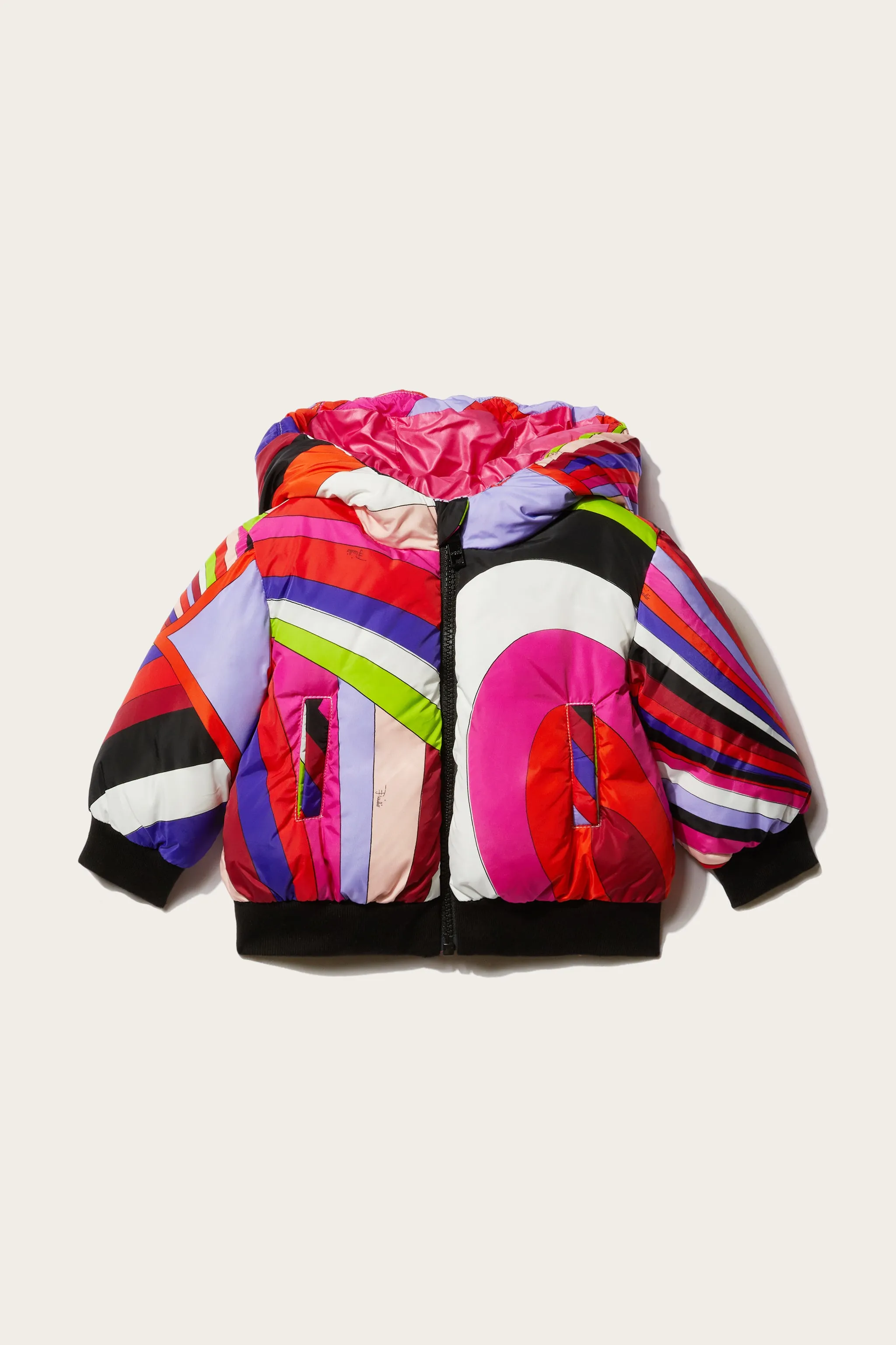 Iride-Print Puffer Jacket