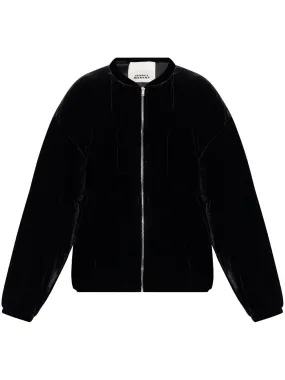 ISABEL MARANT Elegant Black Velvet Bomber