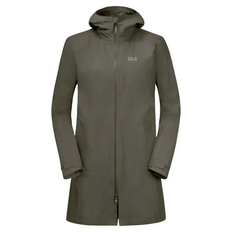 Jack Wolfskin JWP Pack & Go Long Women's Coat - Grape Leaf