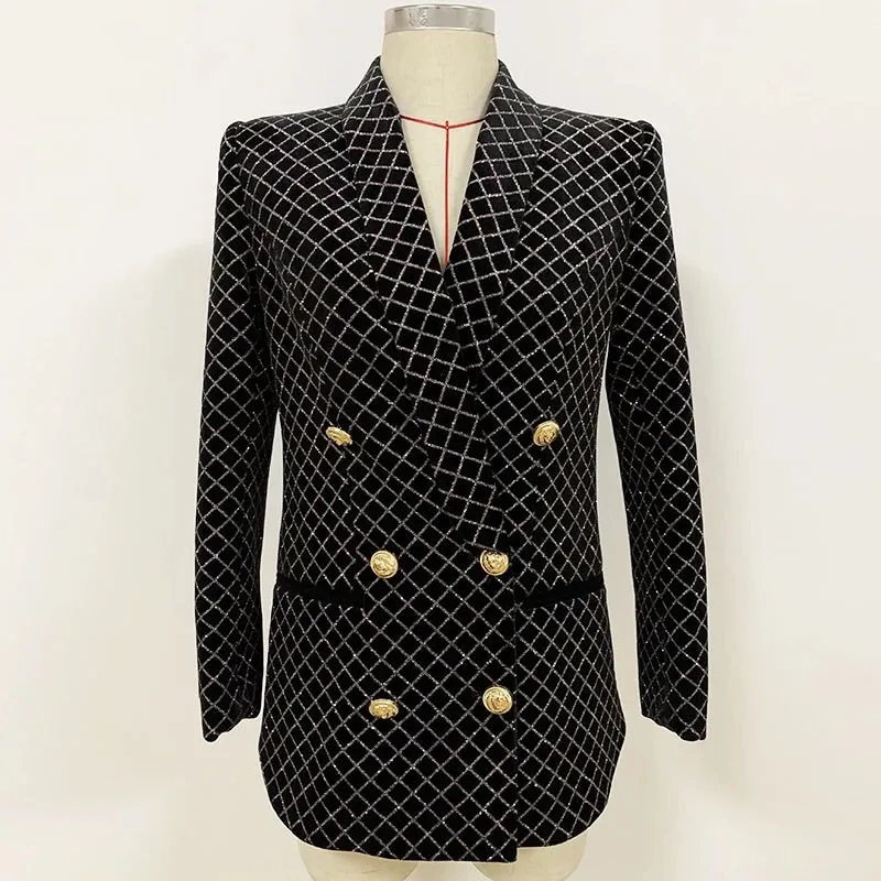 JADE SPARKLES PATTERN BLAZER