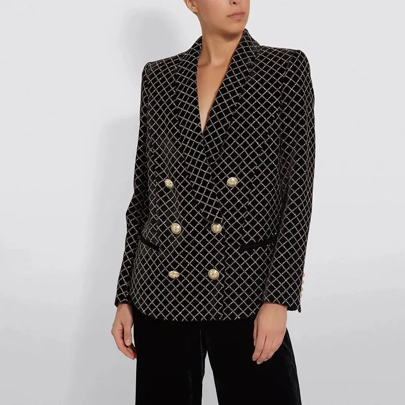 JADE SPARKLES PATTERN BLAZER