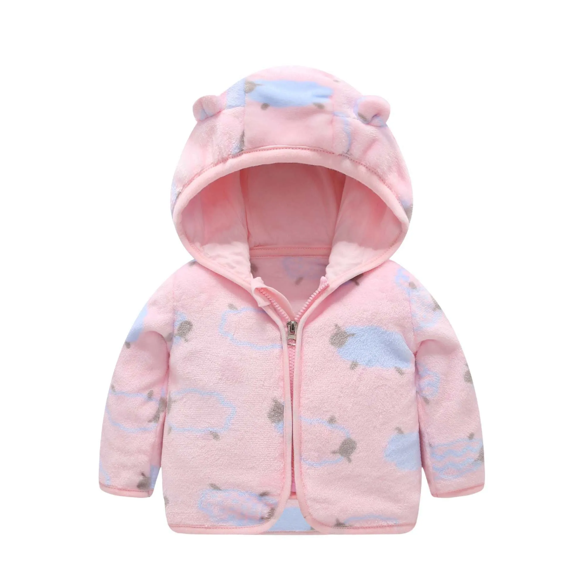 JELLO ZIPPER PREMIUM WINTER FLEECE JACKET - PINK