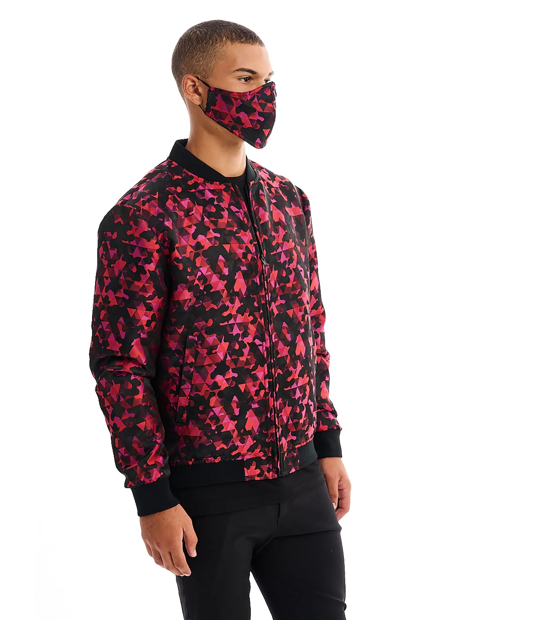 JON ABSTRACT RED CAMO JACKET