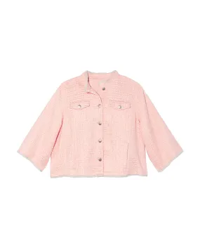 Kela Crop Tweed Jacket | Pink