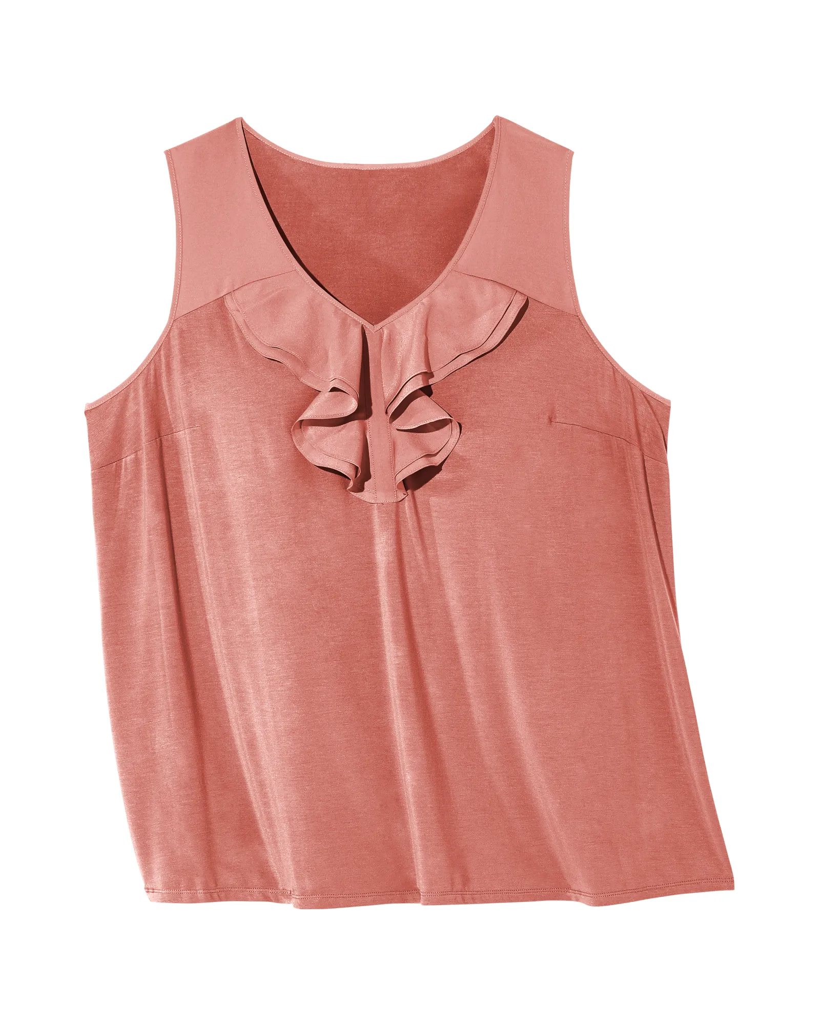 Kenzie Sleeveless Ruffle Tank | Pink