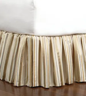 Kherington Cream Striped Bed Skirt