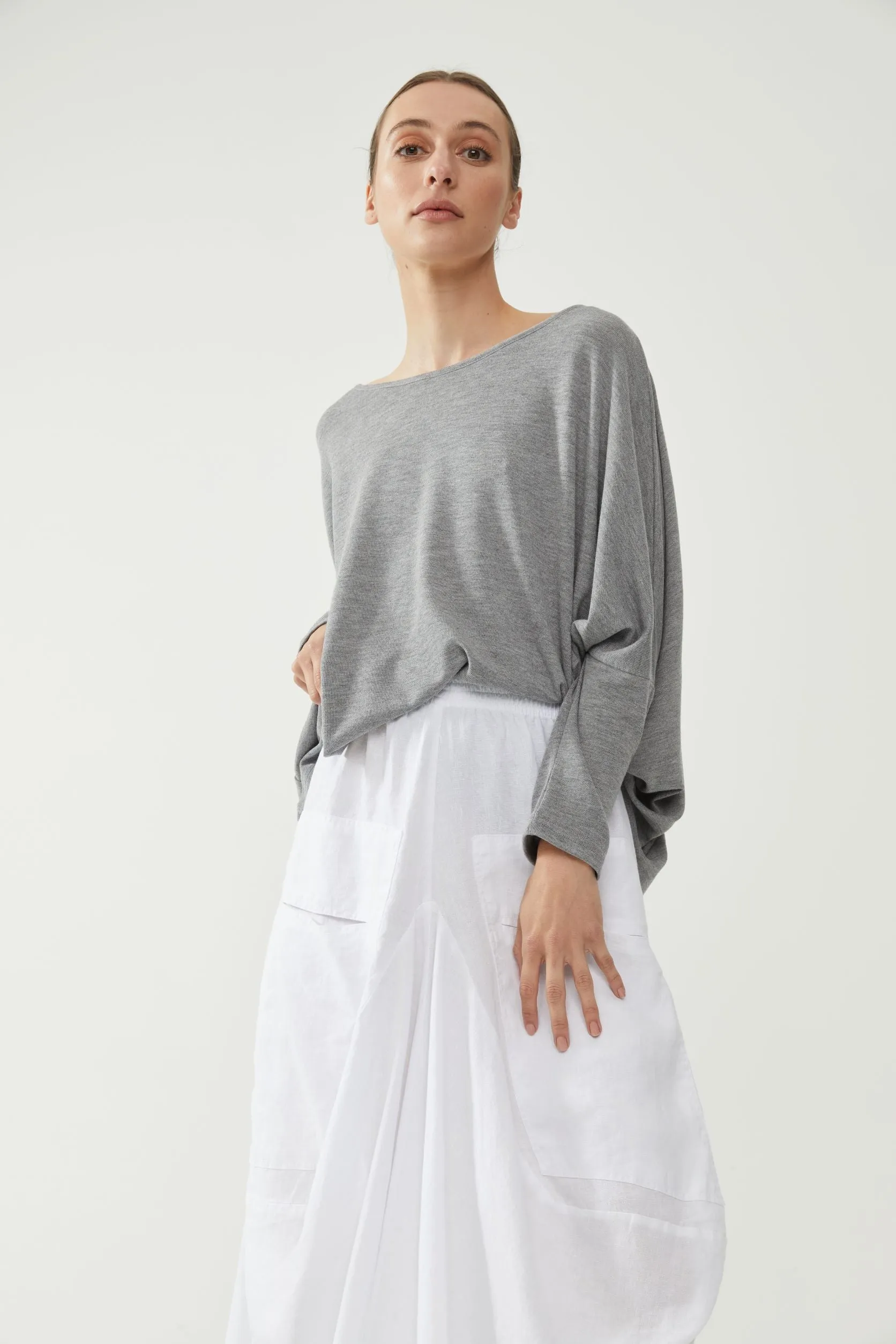 Kiitos Pocket Skirt White