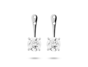 Lab-Grown Diamond 2ct. tw. Round Brilliant Solitaire Ear Jacket Earrings | White