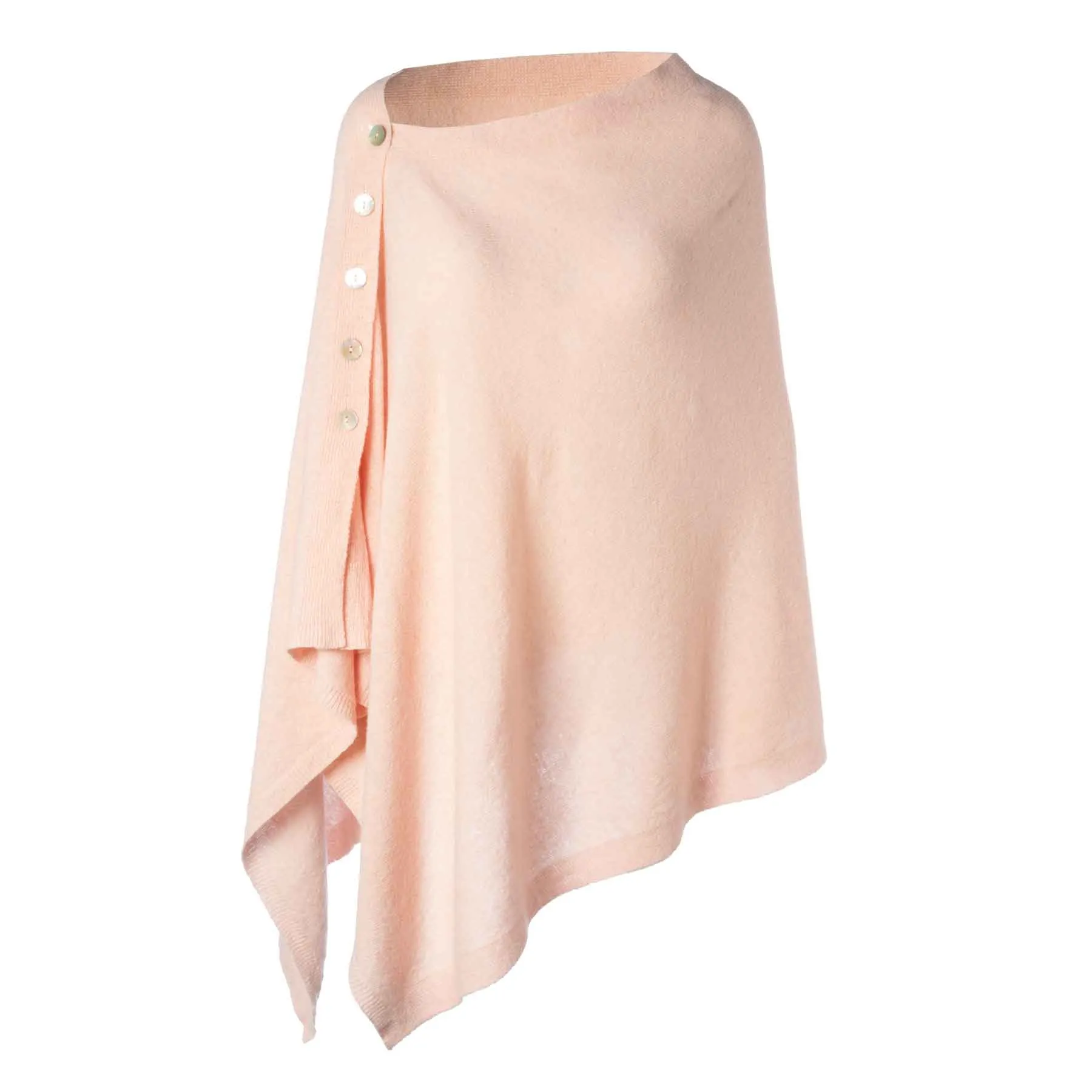 Lambswool Poncho- Pink