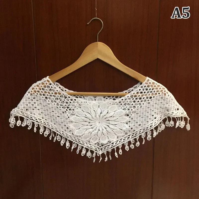 LANFUBEISI Women Knit Hollow Out Shawl Wrap Wedding Bridal Evening Dress Lace Shawl Wedding Sunflower Lace Scarf Shrug Cape Poncho