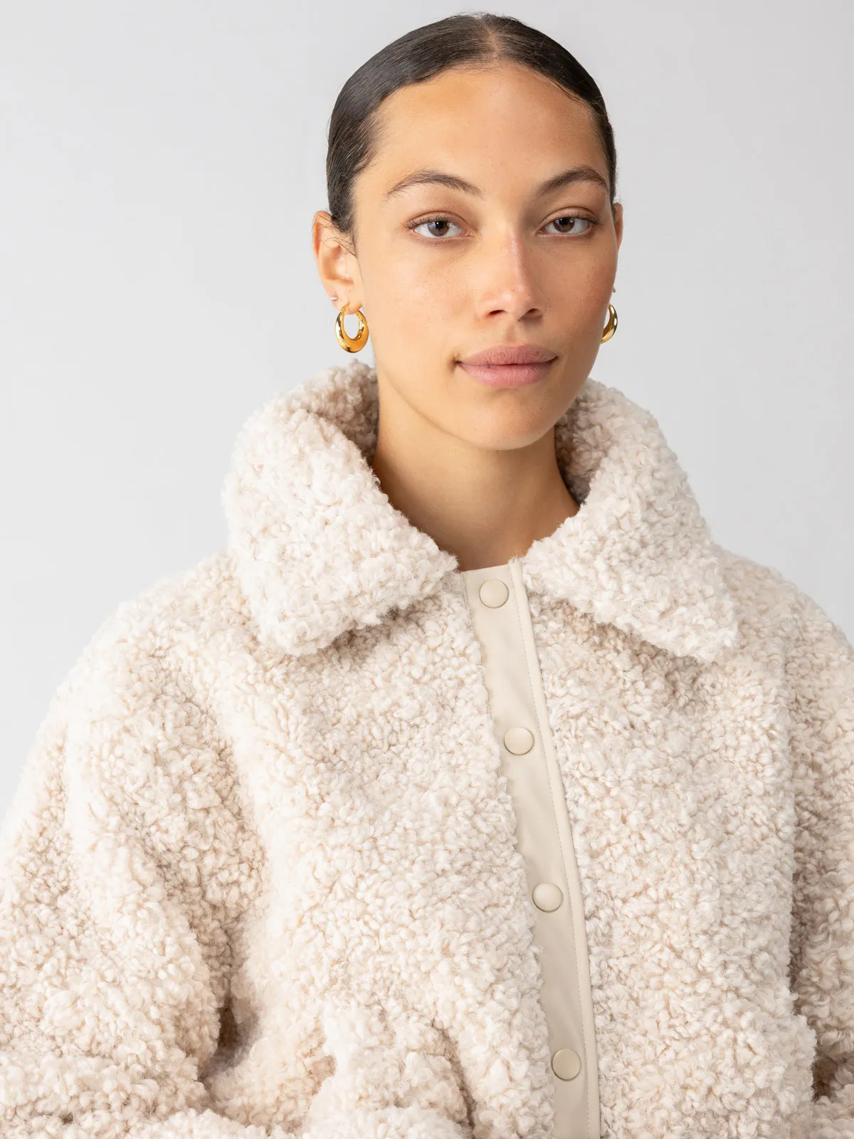 Libby Sherpa Jacket Toasted Almond