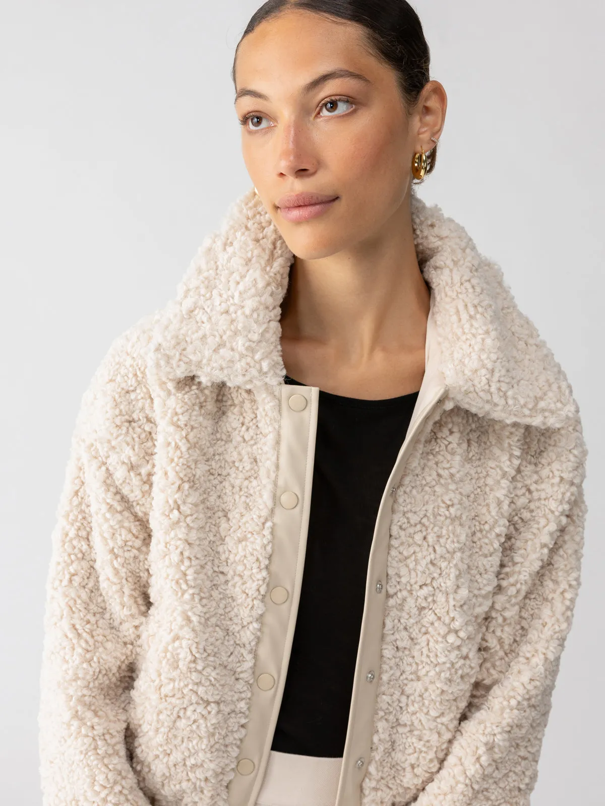 Libby Sherpa Jacket Toasted Almond