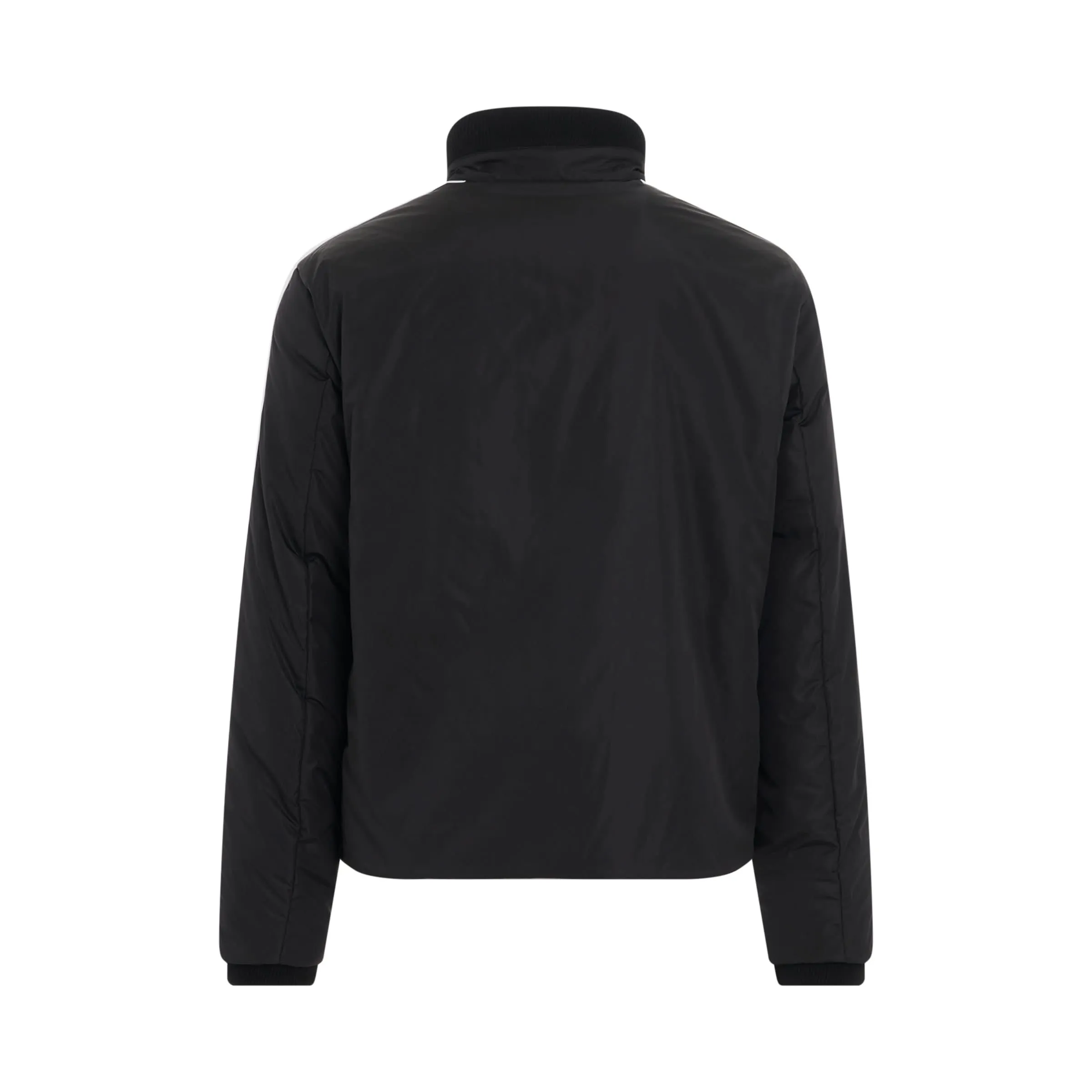 Lightweight Puffer Track Jacket in Black/White