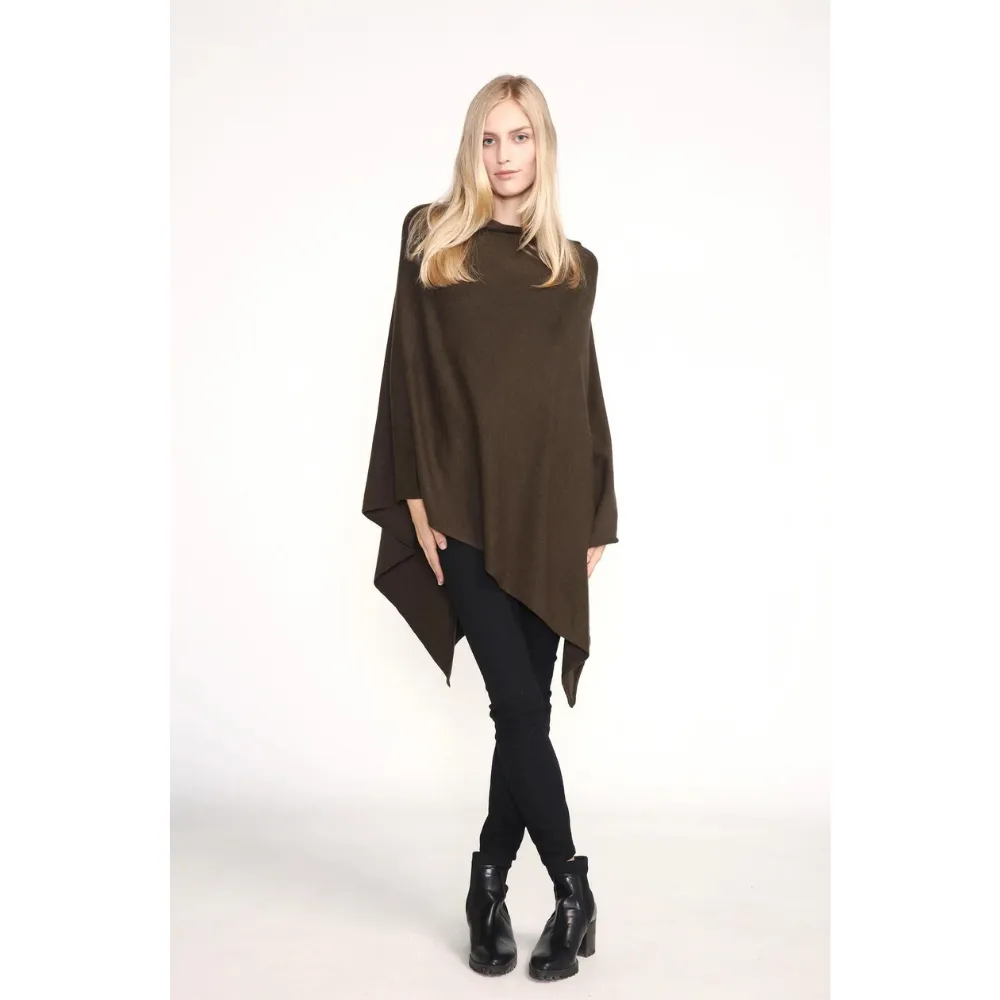 Look by M Basic Triangle Poncho Olive (Women's)