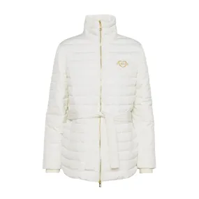 Love Moschino White Padded Logo Jacket