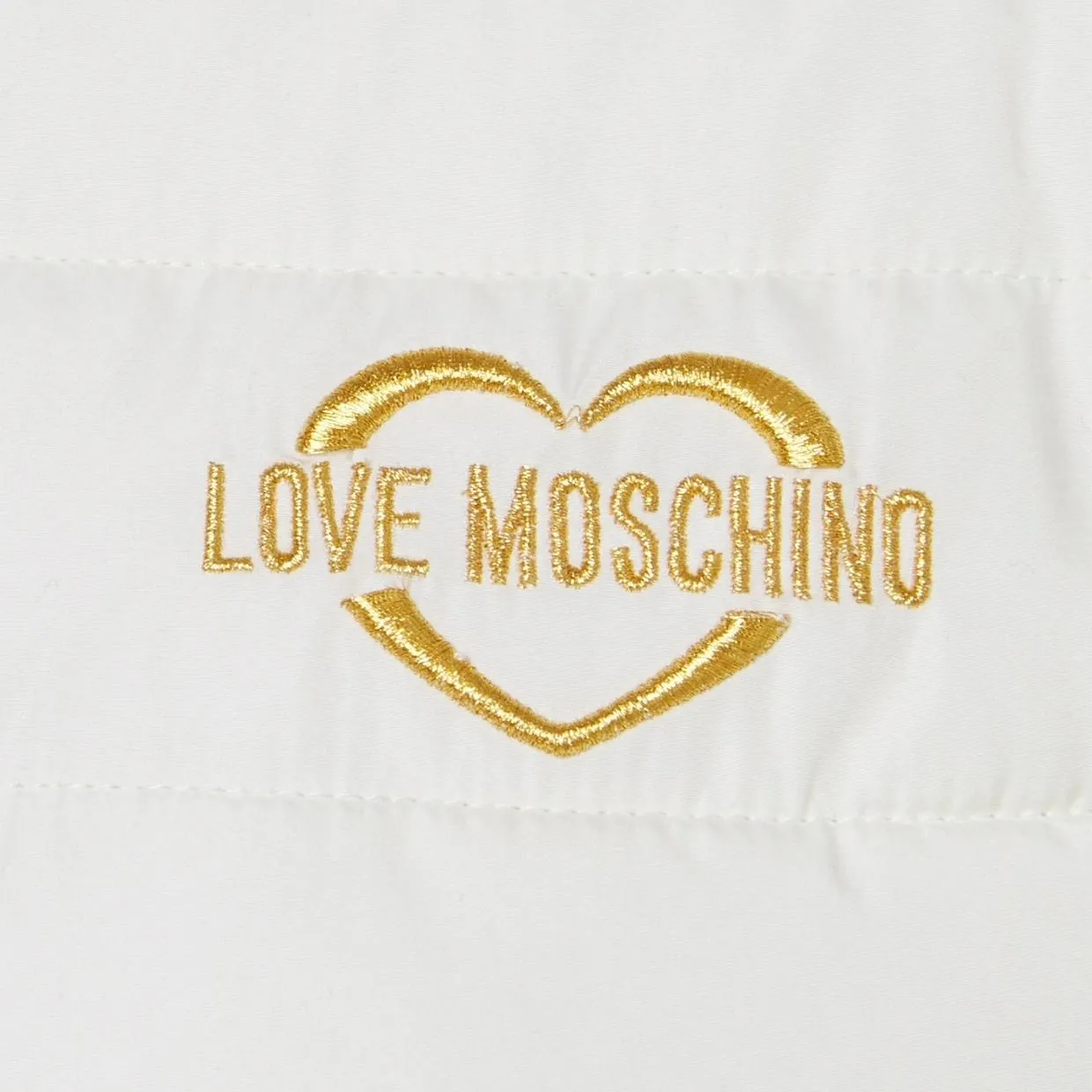 Love Moschino White Padded Logo Jacket